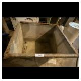 Vintage Concrete Utility Sink with Metal Rim