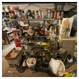 Assorted Garage and Workshop Storage Shelving Lot