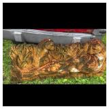Vintage Garden Sculpture of Two Tigers