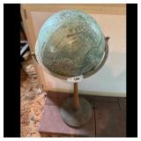 Vintage Globe on Wooden Stand