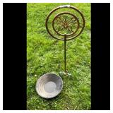 Decorative Metal Butterfly Garden Stake and Pannin