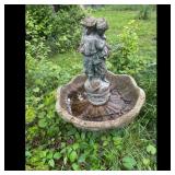 Vintage Garden Fountain with Children Statue