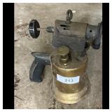 Vintage Brass Blow Torch with Black Handle