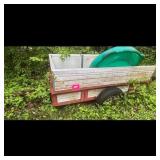 Utility Trailer with Green Trough