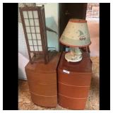 Vintage Table Lamp with Nautical Theme and Wooden