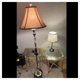 Unique Black and White Patterned Floor Lamp with T