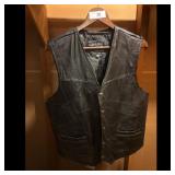 Genuine Leather Patchwork Vest