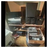 Sony Stereo System with Speakers and VCR/DVD Playe