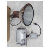Vintage Industrial Flood Light Fixture & Other Lig