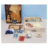 Vintage Collectible Lot: Recipe Box, Miniatures, C