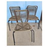 Set of 6 Woven Outdoor Dining Chairs