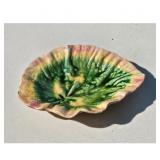 Etruscan Majolica Leaf Dish