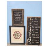 Thanksgiving and Prayer Wall Art Lot