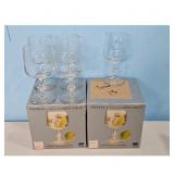European Crystal Glass Water Goblets Set of 13
