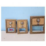 Lot of 3 Vintage US Post Office Mailbox Doors