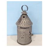 Metal Tin Punch Lantern Candle Holder