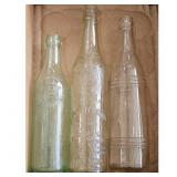 Lot of 3 Vintage Glass Bottles - Garrett & Co. Pio