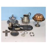 Vintage Pewter Lot - Jello Mold/Savings Bank