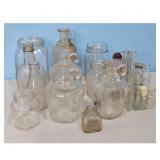 Lot of Vintage Glass Bottles and Jars