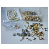 Vintage Jewelry Lot - Pearls, Charms, Rings, Locke