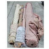 Lot of Fabric Rolls - Various Patterns and Colors