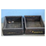 Vintage Wooden Crates w/Yellow Stenciling E19176S