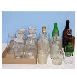 Vintage Glass Jar and Bottle Collection
