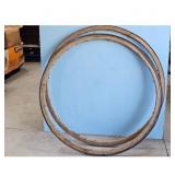 Vintage Wooden Wheel Rims - 43' Diameter