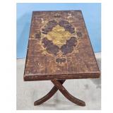 Antique Wooden Folding Table and Book Stand Set