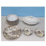 Johnson Brothers England Porcelain Tureen & Plates