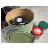 Barrel & tins