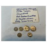 1956 Silver D, 1909 Barber Q, 2-Barber D, 48 Silv