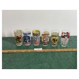 6 KY Derby glasses 1975, 76, 77, 1981, 86,87
