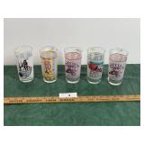 5 KY Derby glasses 1990, 93, 2-94, 1997