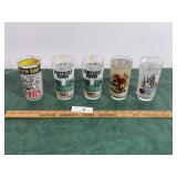 5 KY Derby glasses 1975, 2-83, 87, & 90