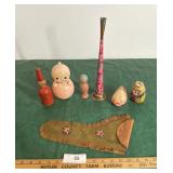 Old Baby toys, Roly-Poly Doll, Wood Jack-in-