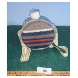Vintage wool & metal canteen