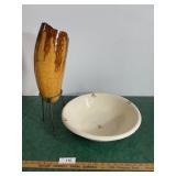 Water basin, and flower vase