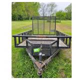 Utility Trailer with Fold-Up Ramp