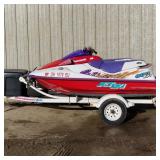 Kawasaki Jet skis on trailer