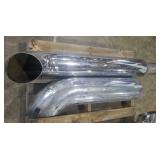 PAIR OF CHROME EXHAUST STACKS APPROX 5" TIP