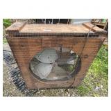Vintage Industrial Wooden Box Fan