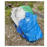 Lot of Blue and Silver Tarps