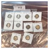 Collection of 11 Proof Nickels 1971-1979