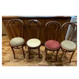 Set of 4 Vintage Bentwood Stools/Chairs