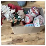 Vintage Christmas Decorations Lot - Santa Figure &