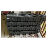 Lot of 5 Black Plastic Trench Drain Grate Channels