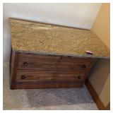 Antique Wooden Dresser with Granite Top