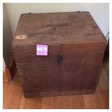 Vintage Wooden Storage Chest Trunk