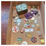 Collection of Political Pins, Medals, and Memorabi